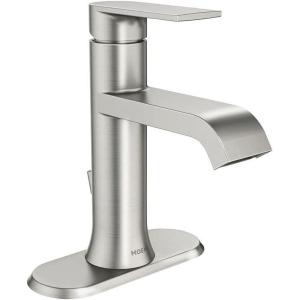 MOEN Genta Single Hole Single-Handle Bathroom Faucet in Spot Resist Brushed Nickel