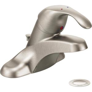 Moen 8437CBN Commercial M-Bition 4-Inch Centerser Bathroom Faucet with Drain 3-Inch Lever Handle, 1.5-gpm, Classic Brushed Nickel
