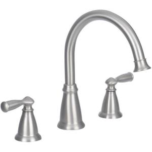 Moen 86924SRN Deck Mounted Roman Tub Faucet from the Banbury Collection, Spot Resist Brushed Nickel