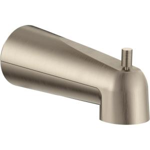 Moen Brushed Nickel 7-inch Tub Spout for Shower or Bathtub with Lift Diverter, 3839BN(7 in)