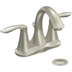 Moen CA6410BN Eva Two-Handle High Arc Bathroom Faucet, Brushed Nickel(Brushed Nickel)