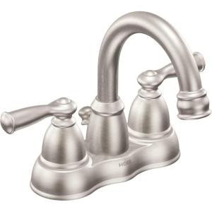 Moen CA84913SRN Double Handle Centerset Bathroom Faucet from the Banbury Collection, Spot Resist Brushed Nickel