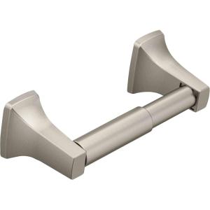Moen Contemporary Brushed Nickel Toilet Paper Holder, Modern Wall Mounted Toilet Roll Holder, P5050BN(1 Count (Pack of 1))