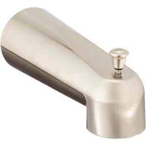 Moen Eva Brushed Nickel Replacement Tub Diverter Spout for Bathroom Shower Faucet with Slip Fit Connection, 3853BN