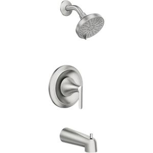 Moen Findlay Single-Handle 6-Spray Tub and Shower Faucet in Spot Resist Brushed Nickel with Valve, 82518SRN