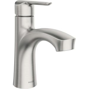 Moen Findlay Spot Resist Brushed Nickel Single-Handle Bathroom Faucet, Single-Hole Setup with Deckplate, 84516SRN