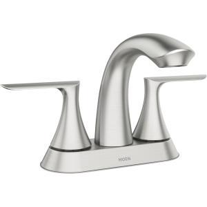 Moen Findlay Spot Resist Brushed Nickel Two Handle 4-Inch Centerset Bathroom Faucet, 84515SRN