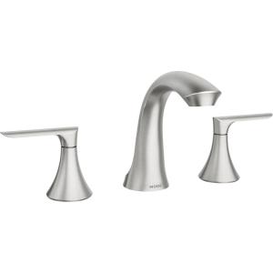 Moen Findlay Spot Resist Brushed Nickel Widespread Bathroom Faucet, 2-Handle Setup with Valve Included, 84517SRN