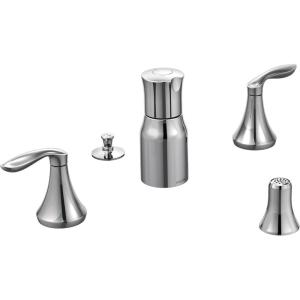 Moen T5220BN Eva Two-Handle Bidet Faucet, Valve Required, Brushed Nickel(Chrome)