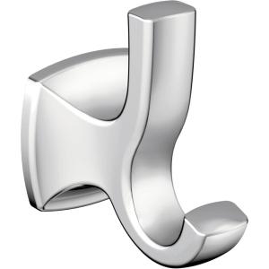 Moen Voss Collection Brushed Nickel Pivoting Toilet Paper Holder, Wall Mounted Double Post Toilet Tissue Holder, YB5108BN(Chrome)