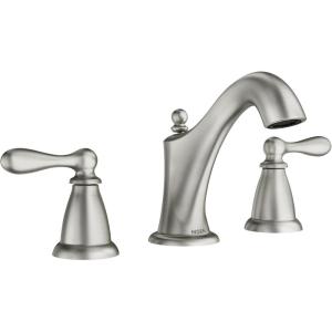 Moen WS84440SRN Two-Handle High Arc Bathroom Faucet, Spot Resist Brushed Nickel(Spot Resist Brushed Nickel)