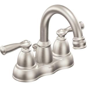 Moen Weylon 84790SRN Spot‑Resist™ Brushed Nickel Two‑Handle High‑Arc Bathroom Faucet – 4″ Centerset, ADA‑Compliant, WaterSense Certified