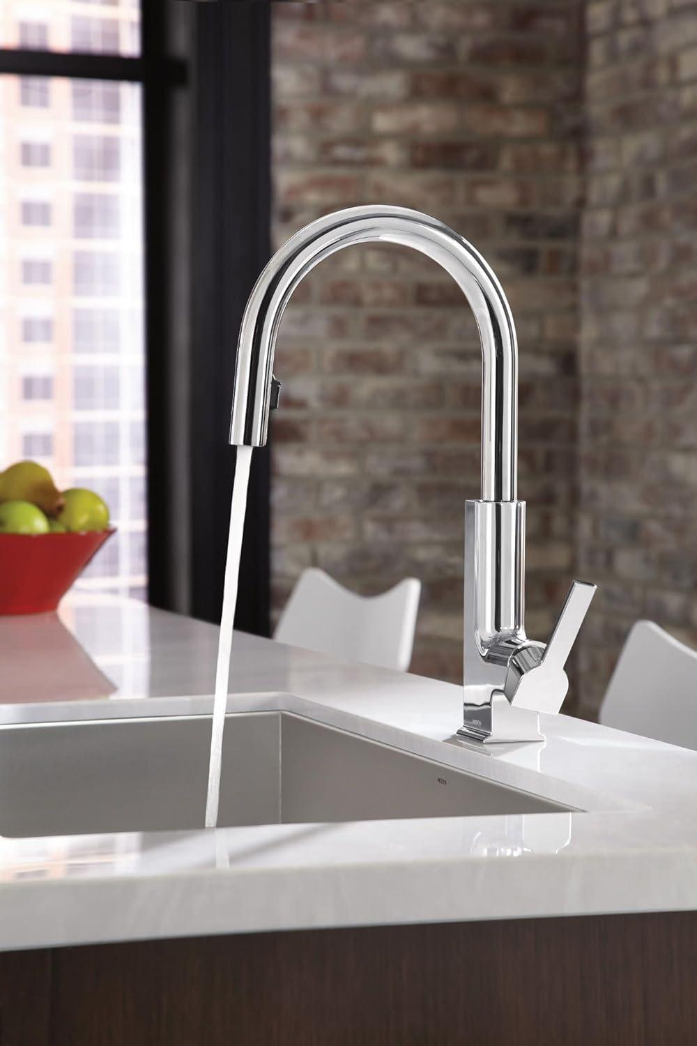 image:imageMoen S72308 STO OneHandle High Arc Pulldown Kitchen Faucet with Power Clean ChromeChrome