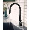 Moen S72308 STO One-Handle High Arc Pulldown Kitchen Faucet with Power Clean, Chrome(Matte Black/Chrome)