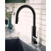 Moen S72308 STO One-Handle High Arc Pulldown Kitchen Faucet with Power Clean, Chrome(Matte Black/Chrome)