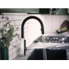 Moen S72308 STO One-Handle High Arc Pulldown Kitchen Faucet with Power Clean, Chrome(Matte Black/Chrome)