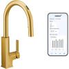 Moen S72308 STO One-Handle High Arc Pulldown Kitchen Faucet with Power Clean, Chrome(Brushed Gold)