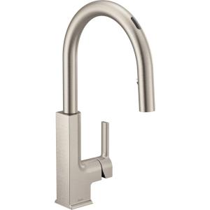 Moen S72308 STO One-Handle High Arc Pulldown Kitchen Faucet with Power Clean, Chrome(Spot Resist Stainless)
