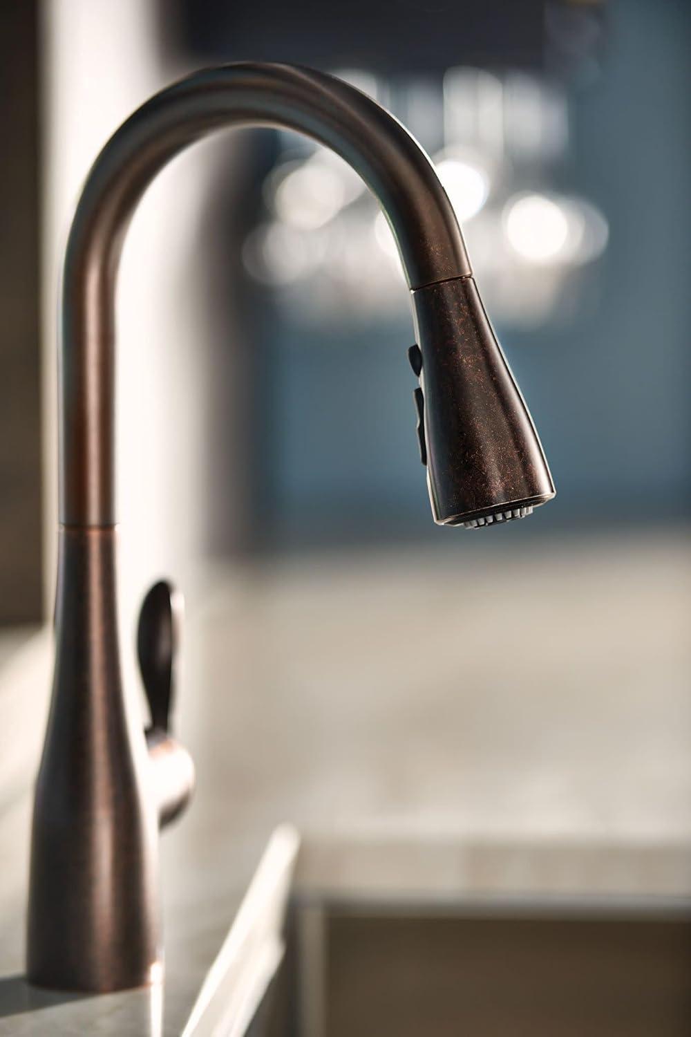 image:imageMoen Arbor Spot Resist Stainless Motionsense TwoSensor Touchless Kitchen Faucet Featuring Power Clean OneHandle Kitchen Sink Faucets with Pull Down Spray Head 7594ESRSOil Rubbed Bronze