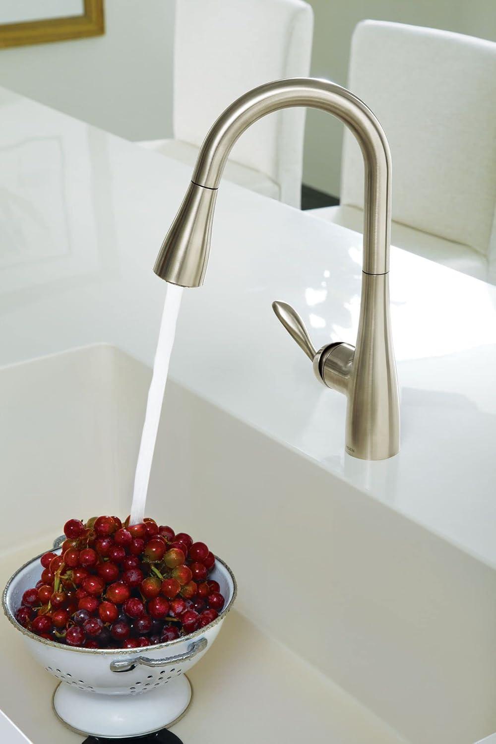 image:imageMoen Arbor Spot Resist Stainless OneHandle Pulldown Bar Faucet Featuring Reflex Single Hole Kitchen Sink Faucet 5995SRSChrome