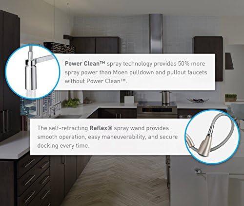 image:imageMoen Arbor Spot Resist Stainless OneHandle Pulldown Bar Faucet Featuring Reflex Single Hole Kitchen Sink Faucet 5995SRSMatte Black