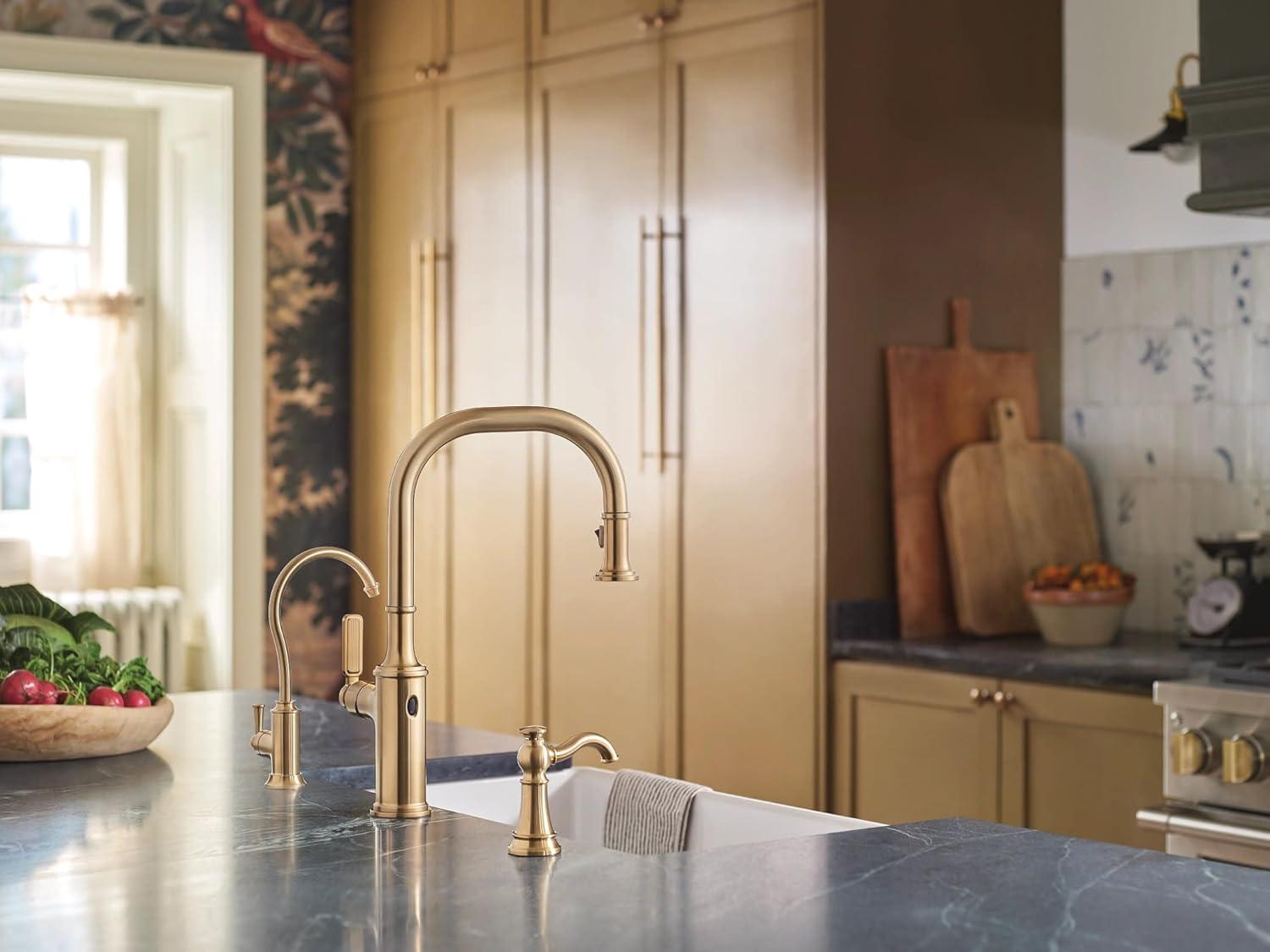 image:imageMoen Brushed Gold Sip Traditional Cold Water Kitchen Beverage Faucet with Optional Filtration System S5510BG