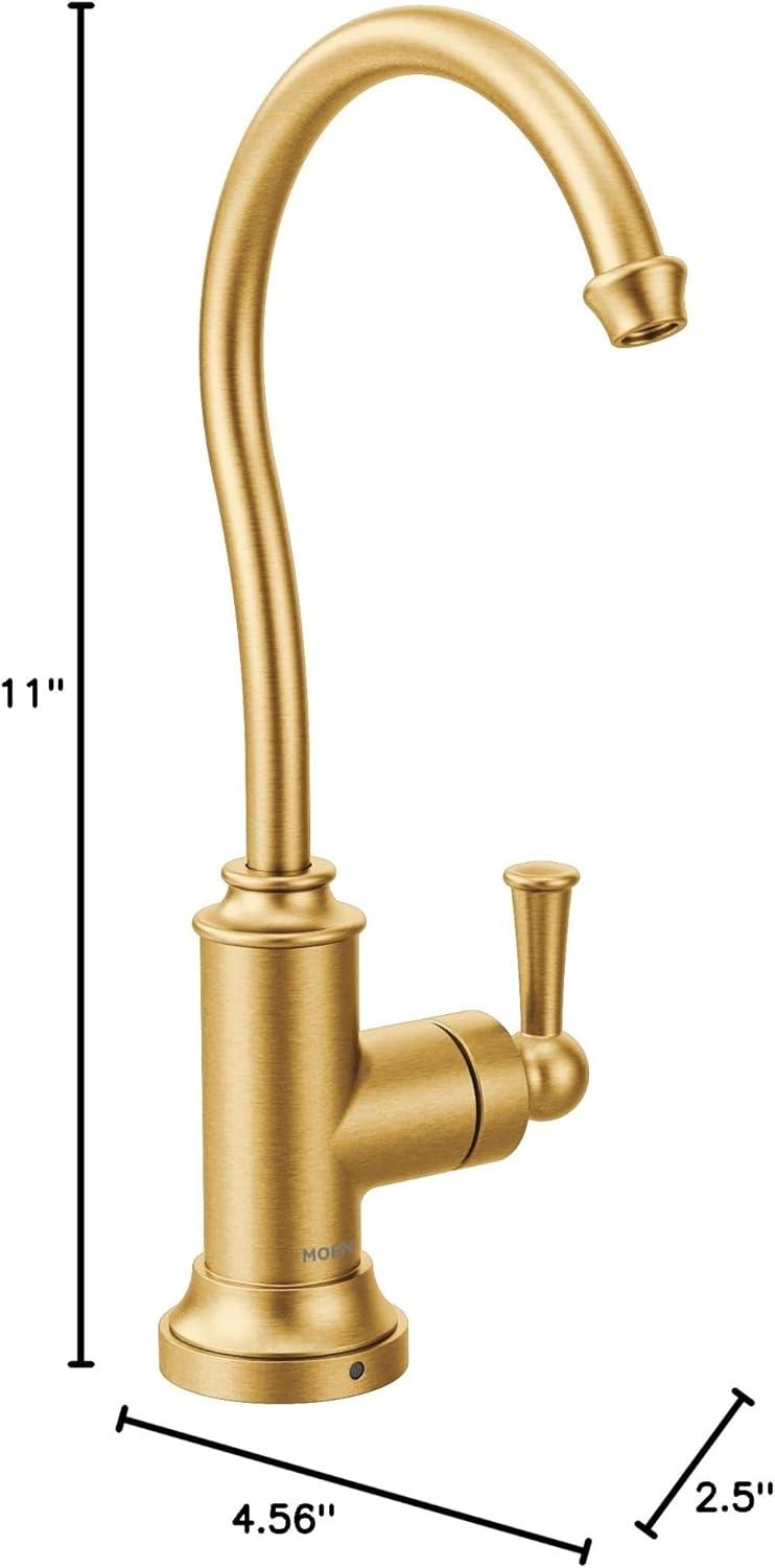 image:imageMoen Brushed Gold Sip Traditional Cold Water Kitchen Beverage Faucet with Optional Filtration System S5510BG