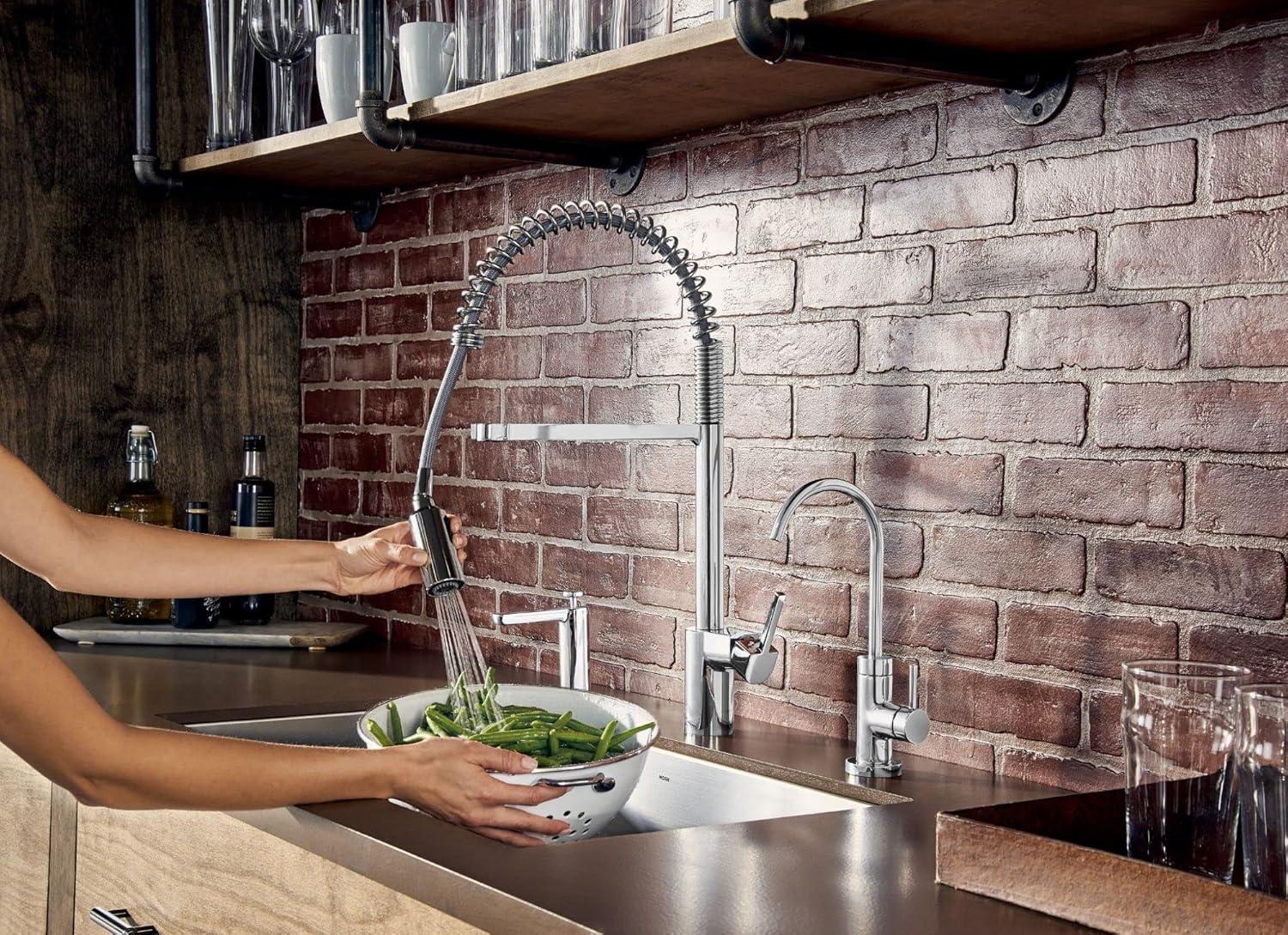 image:imageMoen Chrome Sip Modern Cold Water Kitchen Beverage Faucet with Optional Filtration System S5530
