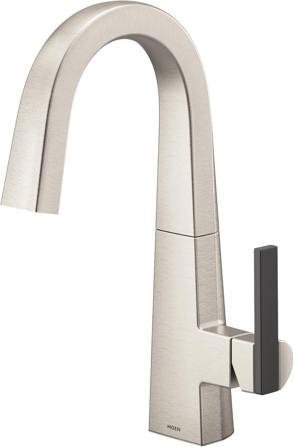 image:imageMoen Nio Spot Resist Stainless OneHandle Bar Faucet Includes Secondary Finish Handle Option S55005SRSSpot Resist Stainless