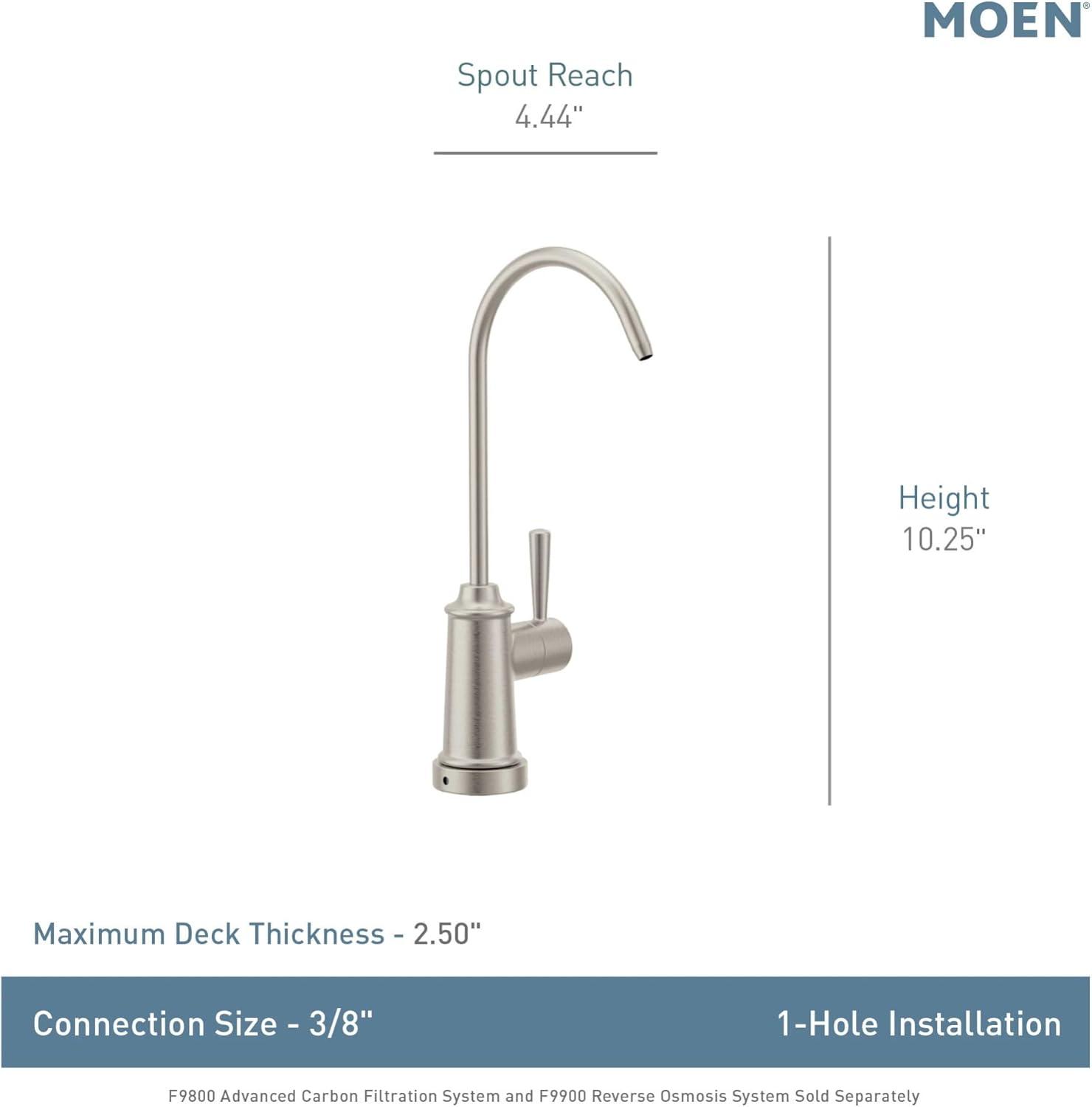 image:imageMoen Sip Spot Resist Stainless Traditional Drinking Water Beverage Faucet with Optional Filtration System F7600SRS