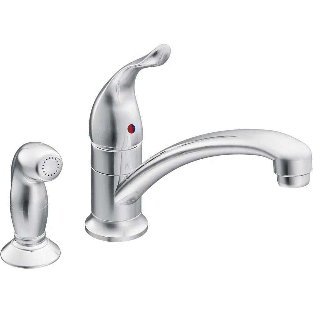 image:imageMoen 7437 Chateau OneHandle Low Arc Kitchen Faucet ChromeValue not found