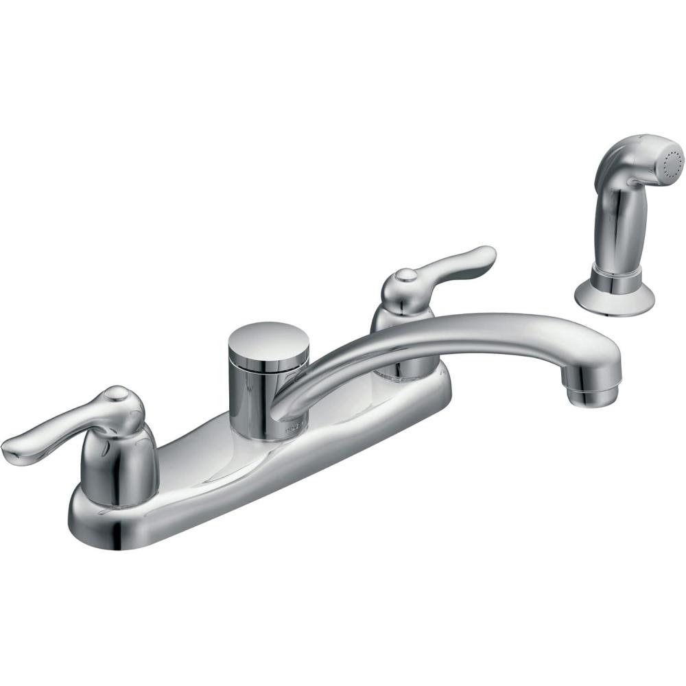 image:imageMoen 7907 TwoHandle Kitchen Faucet Chrome