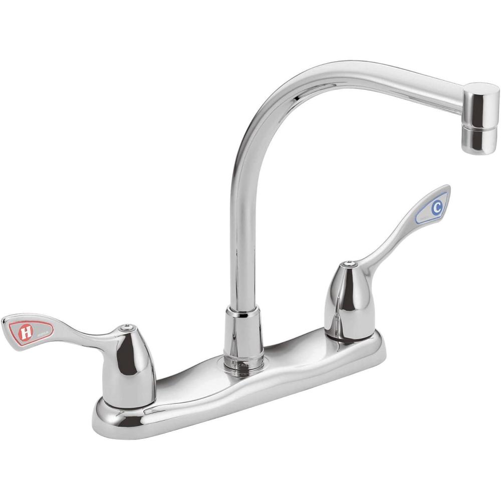 image:imageMoen 8799 Commercial TwoHandle MBition Kitchen Faucet Chrome
