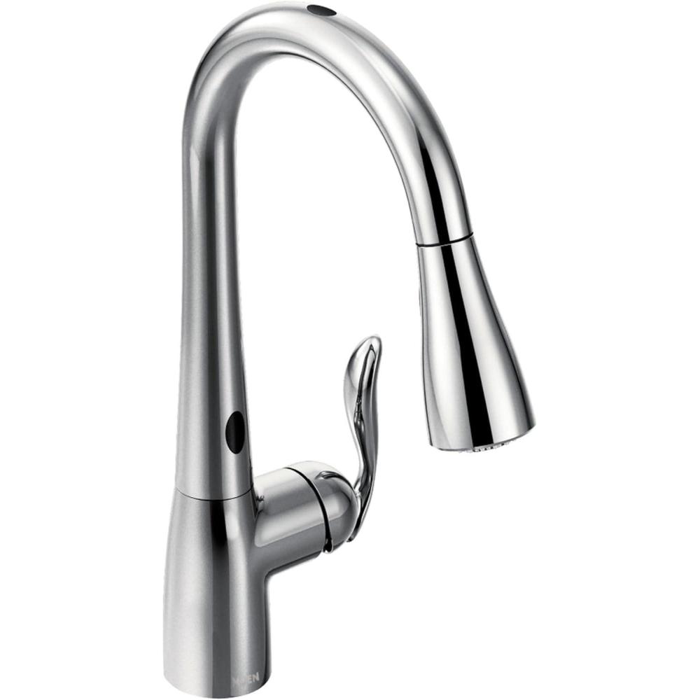 image:imageMoen Arbor Spot Resist Stainless Motionsense TwoSensor Touchless Kitchen Faucet Featuring Power Clean OneHandle Kitchen Sink Faucets with Pull Down Spray Head 7594ESRSChrome