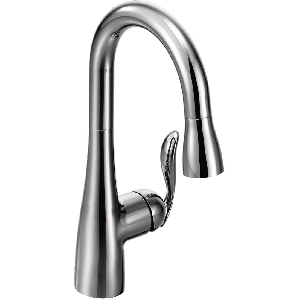 image:imageMoen Arbor Spot Resist Stainless OneHandle Pulldown Bar Faucet Featuring Reflex Single Hole Kitchen Sink Faucet 5995SRSChrome