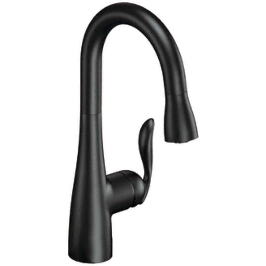 image:imageMoen Arbor Spot Resist Stainless OneHandle Pulldown Bar Faucet Featuring Reflex Single Hole Kitchen Sink Faucet 5995SRSMatte Black