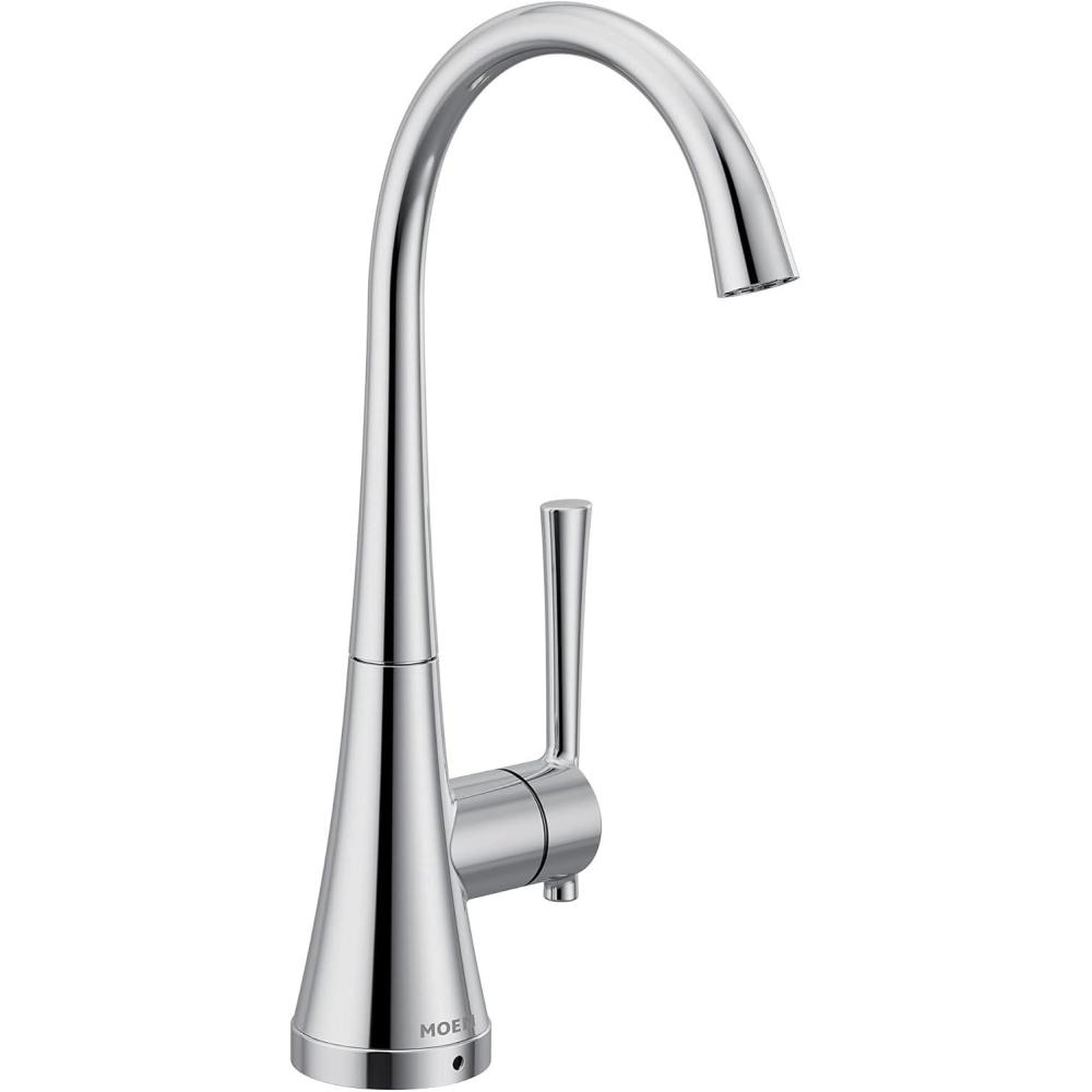 image:imageMoen Chrome Kurv OneHandle High Arc Single Mount Cold Water Beverage Faucet with Optional Filtration System S5560Chrome