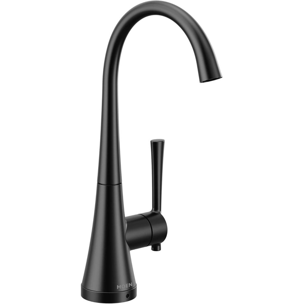 image:imageMoen Chrome Kurv OneHandle High Arc Single Mount Cold Water Beverage Faucet with Optional Filtration System S5560Matte Black