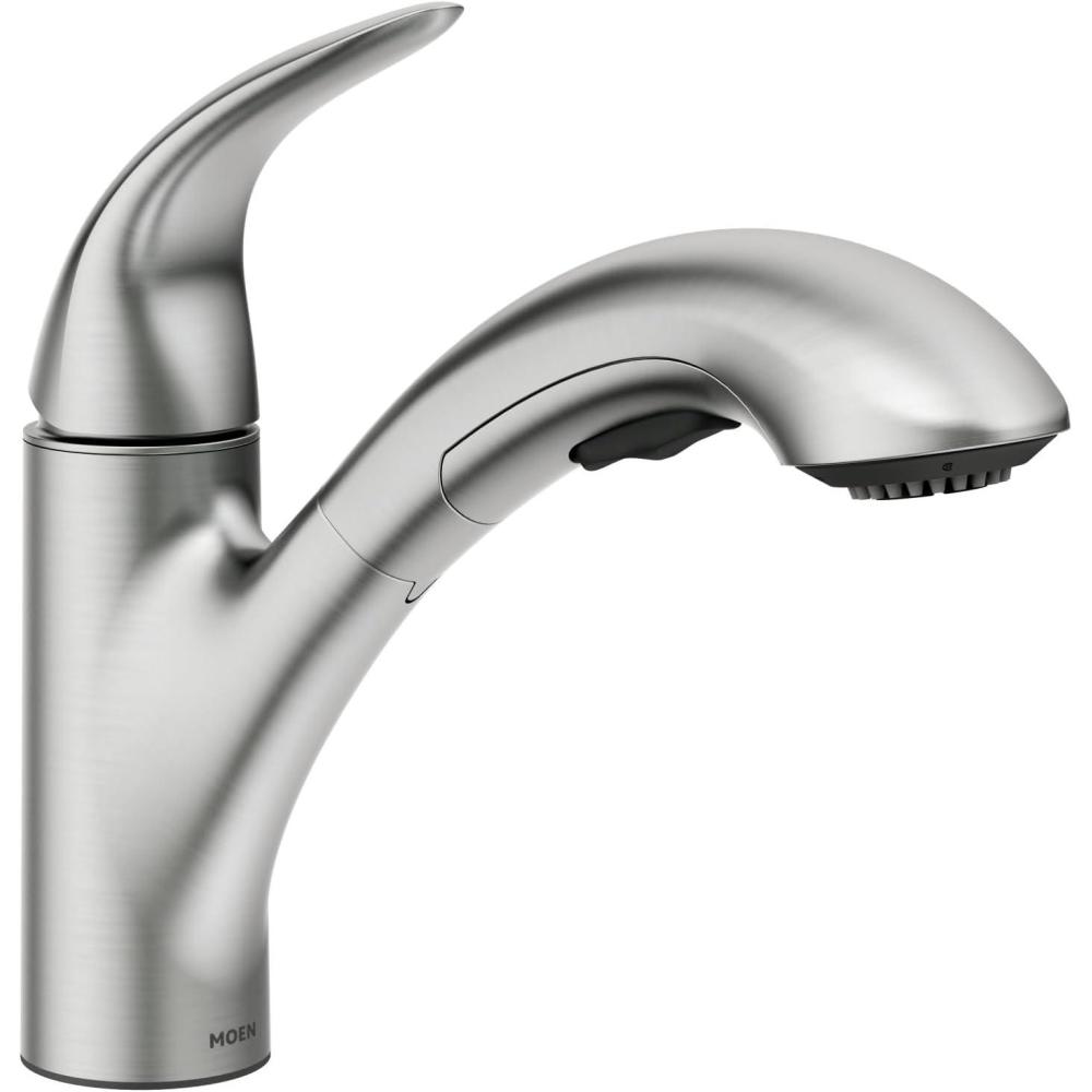 image:imageMoen Medina Spot Resist Stainless OneHandle Pull Out Kitchen Faucet Kitchen Sink Faucets with Pullout Sprayer Featuring Power Boost for a Faster Clean 87039SRS