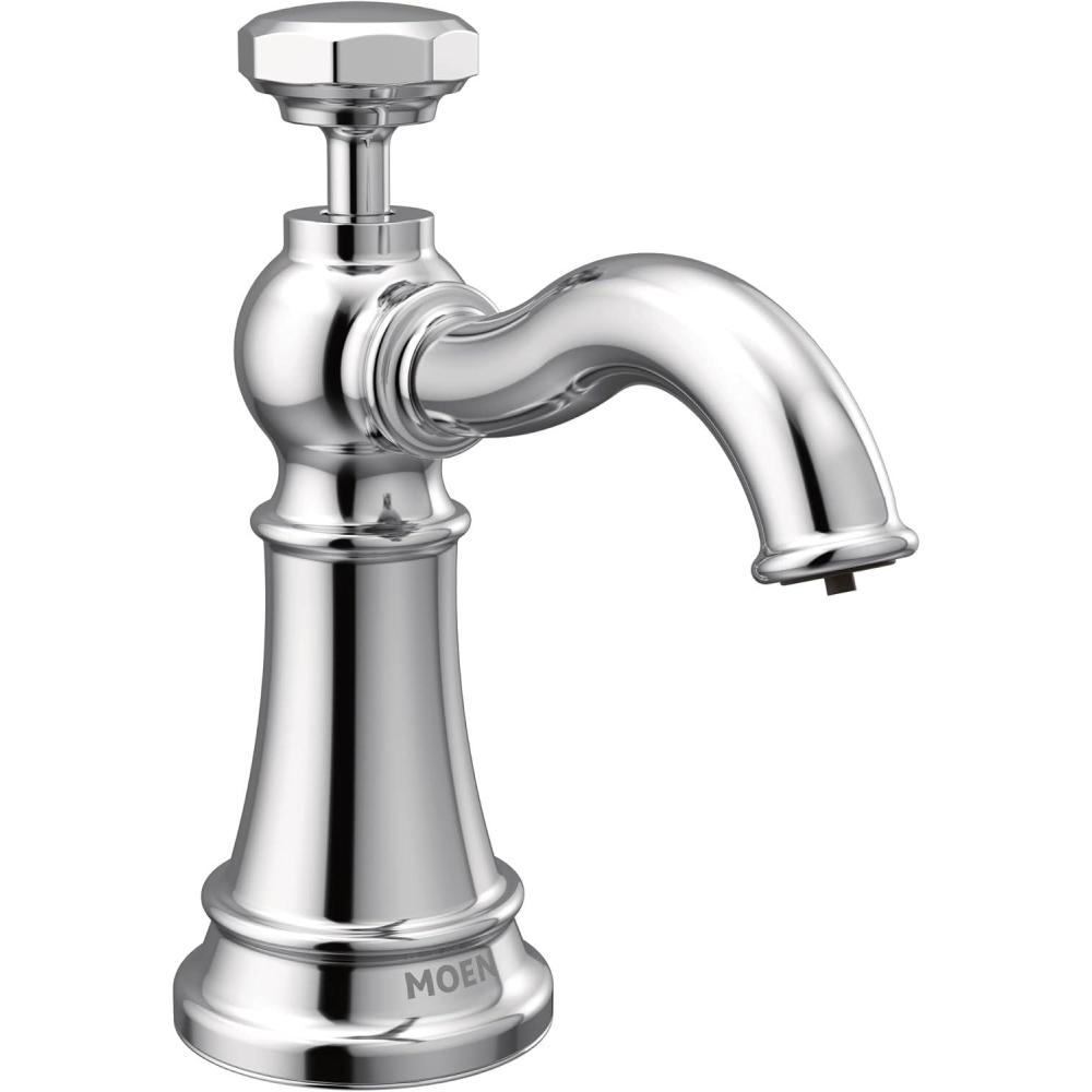 image:imageMoen S3955C Paterson Deck Mounted Kitchen Soap Dispenser with Above the Sink Refillable Bottle ChromeChrome