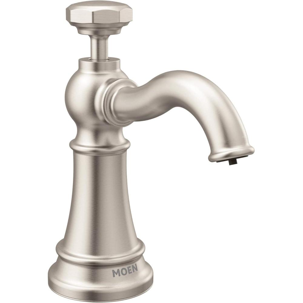 image:imageMoen S3955C Paterson Deck Mounted Kitchen Soap Dispenser with Above the Sink Refillable Bottle ChromeSpot Resist Stainless