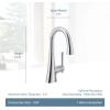 Moen 6126BL Kurv Collection One-Handle Pulldown Bar Faucet with Power Clean Featuring Reflex, Matte Black(Polished Nickel)