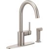 Moen 7165 Align One-Handle High-Arc Modern Kitchen Faucet with Side Spray, Chrome(Spot Resist Stainless)