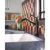 Moen 7240ORB Belfield Traditional One Handle High Arc Kitchen Faucet with Optional Deckplate Included, Oil Rubbed Bronze(Matte Black)
