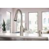 Moen 87731SRS Glenshire One-Handle High Arc Pulldown Kitchen Faucet with Soap Dispenser, Spot Resist Stainless