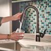 Moen Arbor Spot Resist Stainless Motionsense Two-Sensor Touchless Kitchen Faucet Featuring Power Clean, One-Handle Kitchen Sink Faucets with Pull Down Spray Head, 7594ESRS(Oil Rubbed Bronze)