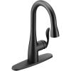 Moen Arbor Spot Resist Stainless One-Handle Pulldown Bar Faucet Featuring Reflex, Single Hole Kitchen Sink Faucet, 5995SRS(Matte Black)