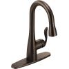 Moen Arbor Spot Resist Stainless One-Handle Pulldown Bar Faucet Featuring Reflex, Single Hole Kitchen Sink Faucet, 5995SRS(Oil Rubbed Bronze)