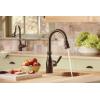 Moen Brantford Oil Rubbed Bronze Traditional One-Handle High-Arc Pulldown Bar Faucet with Reflex Docking System and Power Clean, 5985ORB(Oil Rubbed Bronze)