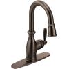 Moen Brantford Oil Rubbed Bronze Traditional One-Handle High-Arc Pulldown Bar Faucet with Reflex Docking System and Power Clean, 5985ORB(Oil Rubbed Bronze)